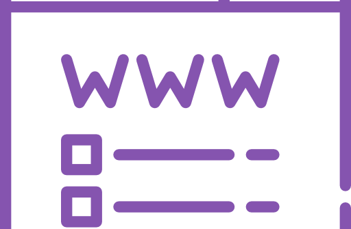 Browser window icon with WWW and checklist